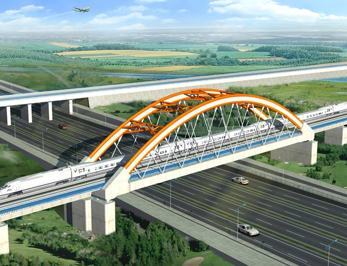 京滬高速鐵路跨曹安公路96m系桿拱橋